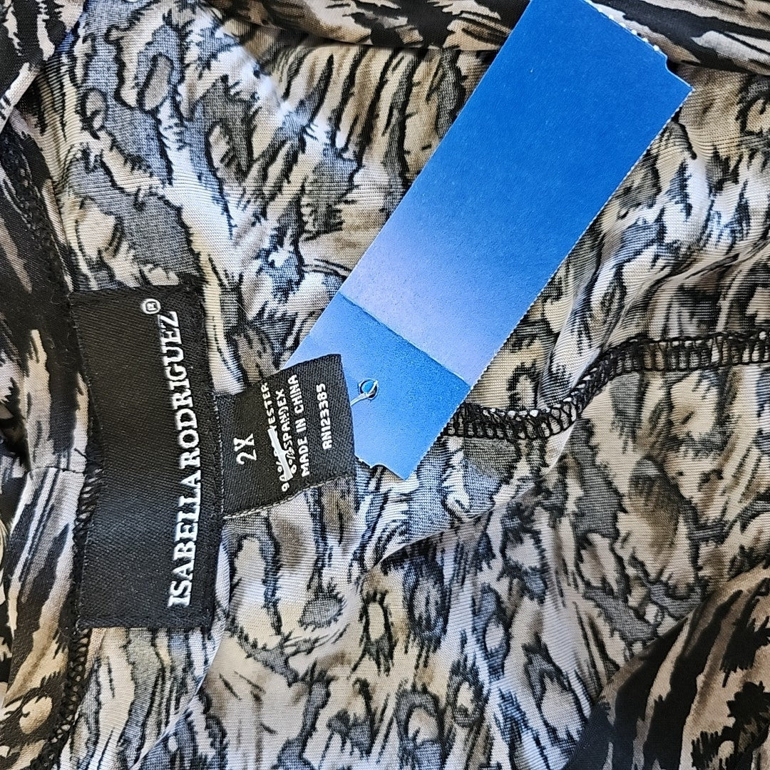 Isabella Rodriguez Size 2X Gray Blouse