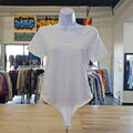Ultra Flirt Juniors' Seamless Lattice-Back Ribbed Bodysuit - White