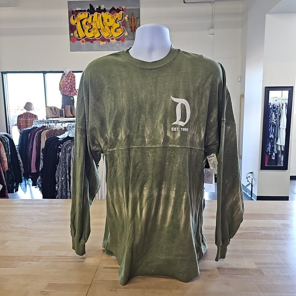 Disney Size M Green Tie Dye Spirit Jersey