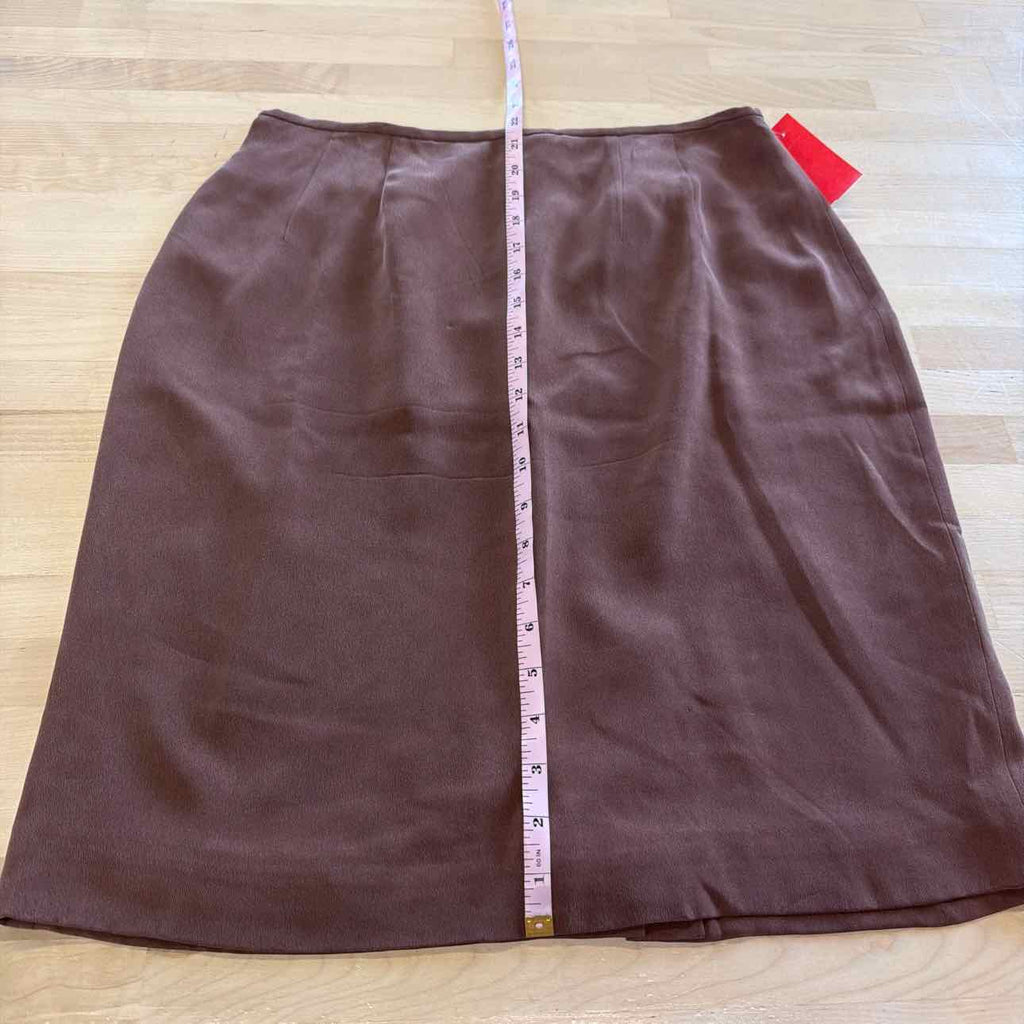 Charter Club Size 12 Brown Acetate New Skirt