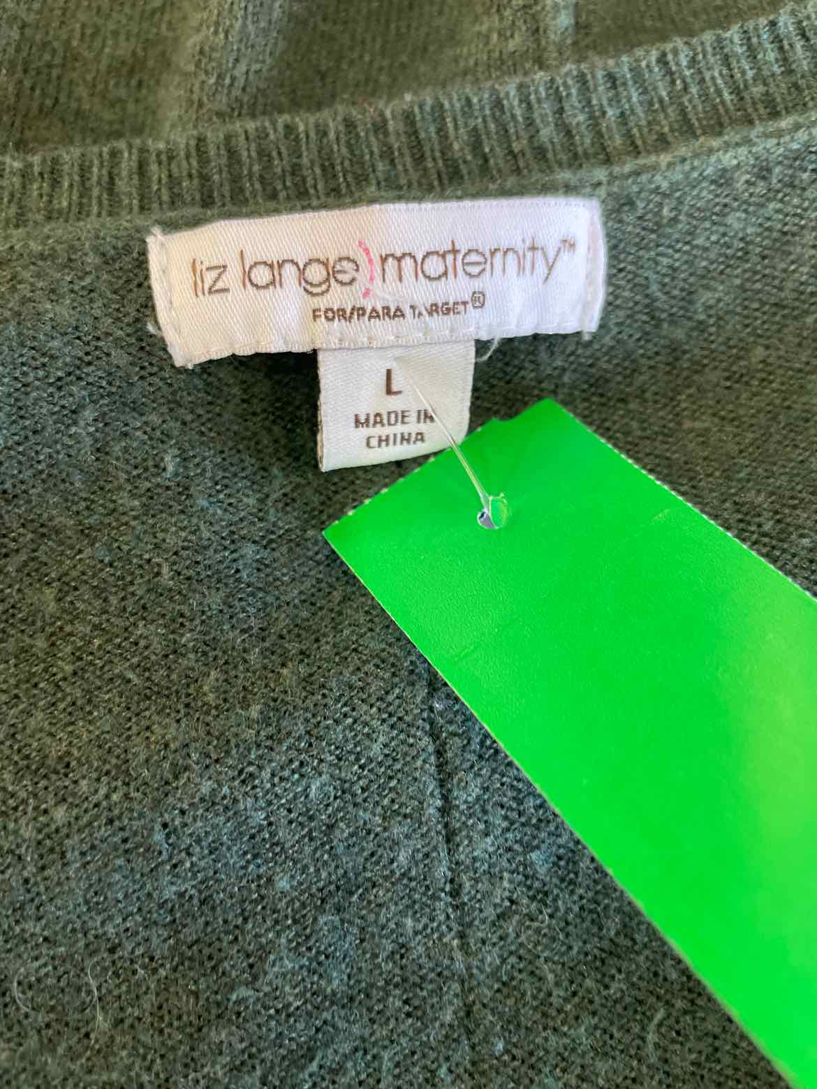 Liz Lange Size L Green Sweater