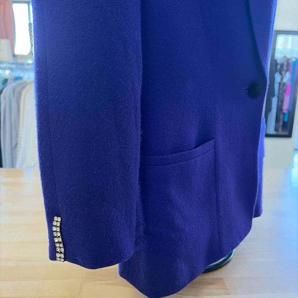 Valerie Stevens Size 6P Purple Wool Preloved Blazer