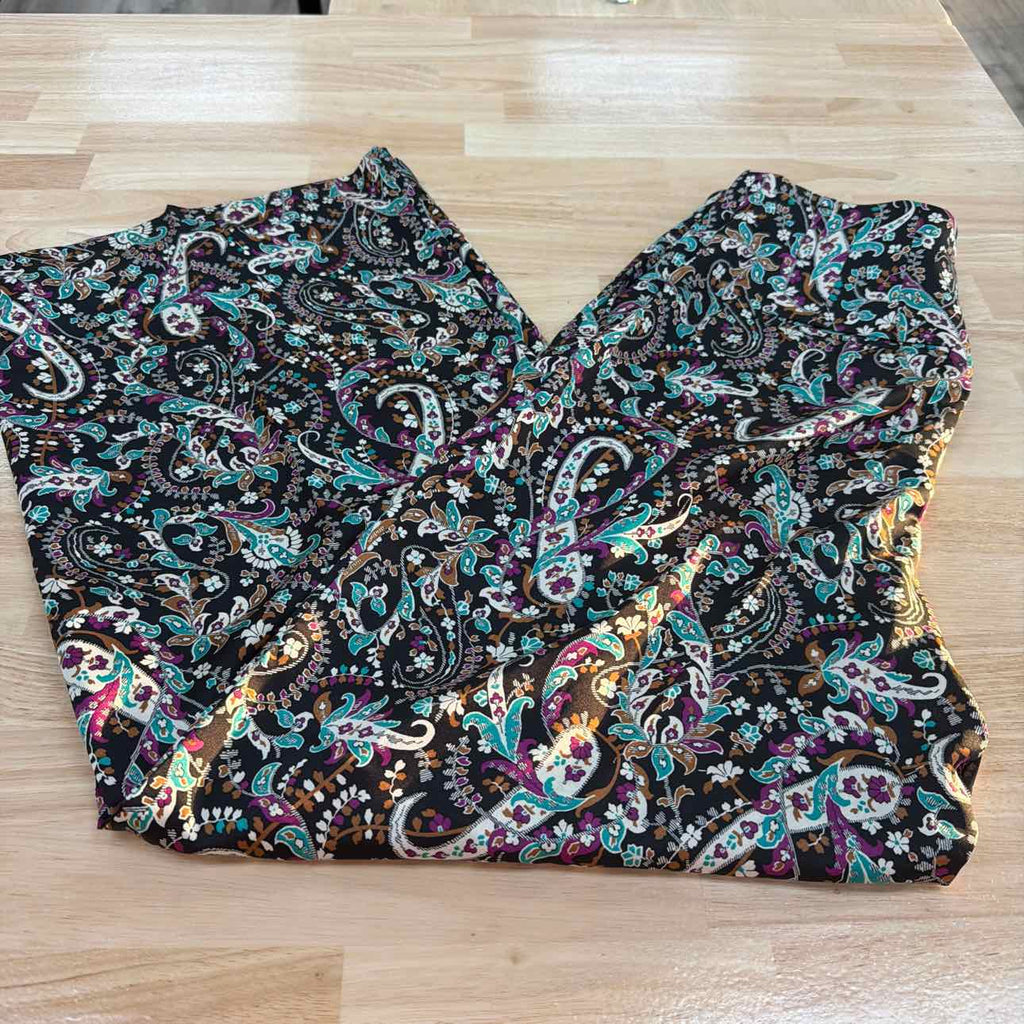 Ann Taylor Size 6 Teal/Black Pants