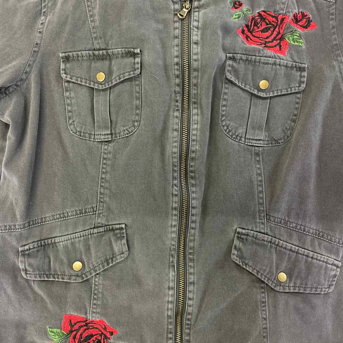 Maurices Size XL Gray Preloved Jacket