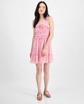 kingston grey Size L Square-Neck Ruffle-Strap Mini Dress - Tender Touch Ditsy