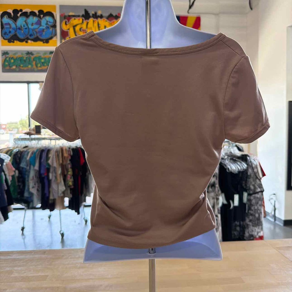 Olivia Rae Size S Brown Preloved T-Shirt SS