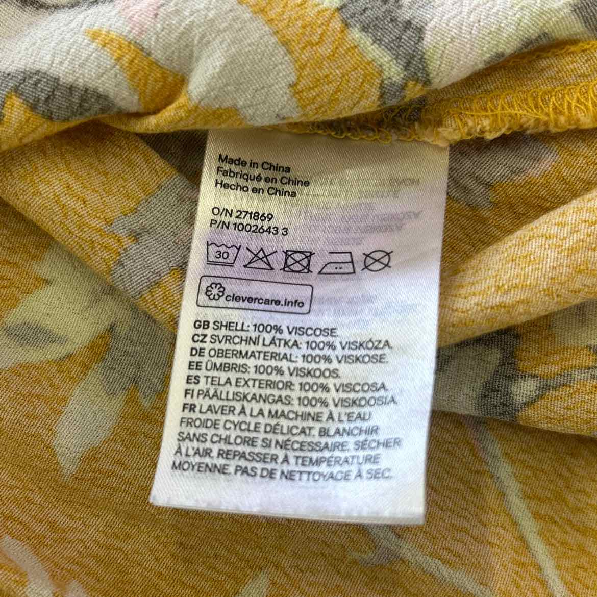 H&M Size S Yellow Preloved Dress