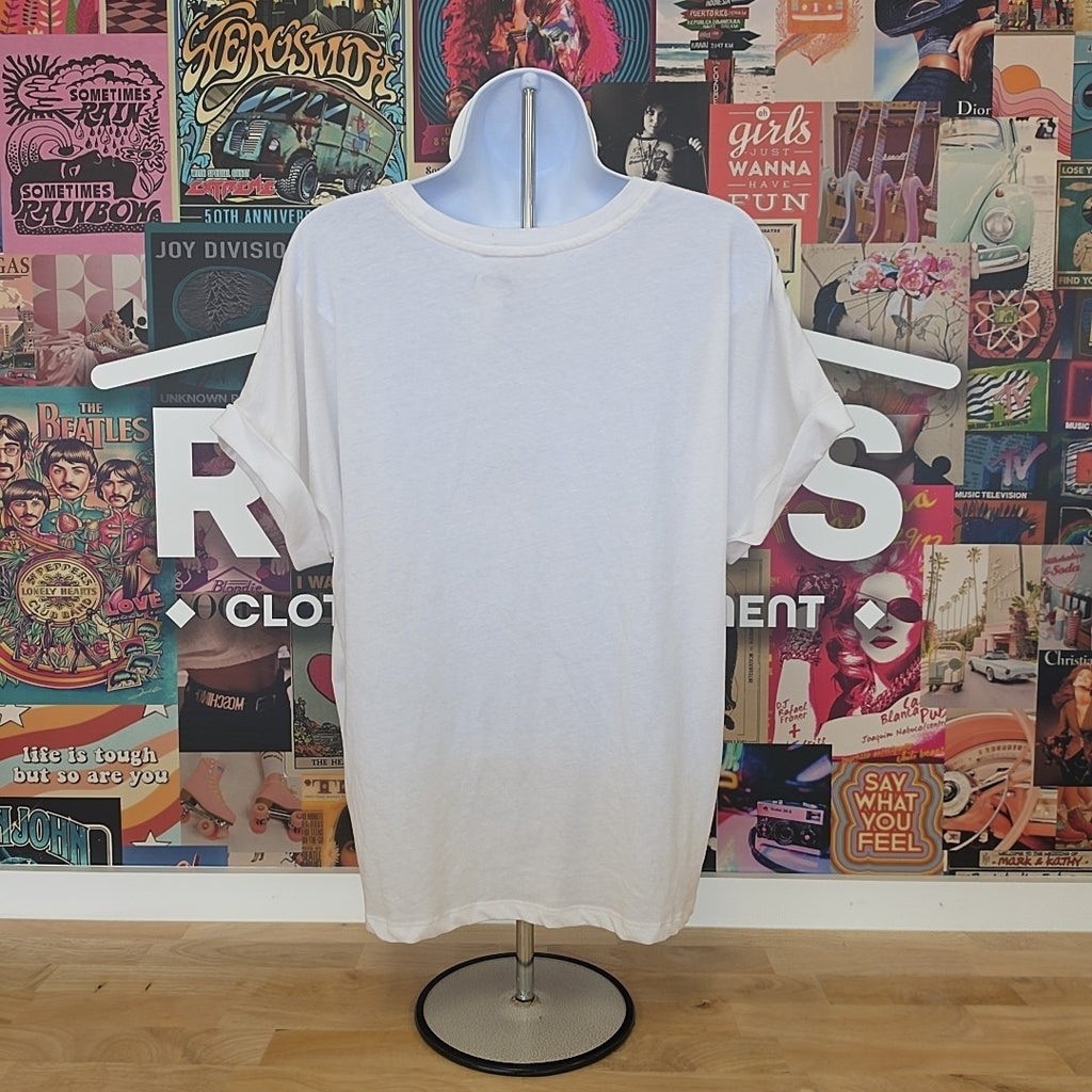 On 34th Size M White Blue New T-Shirt SS
