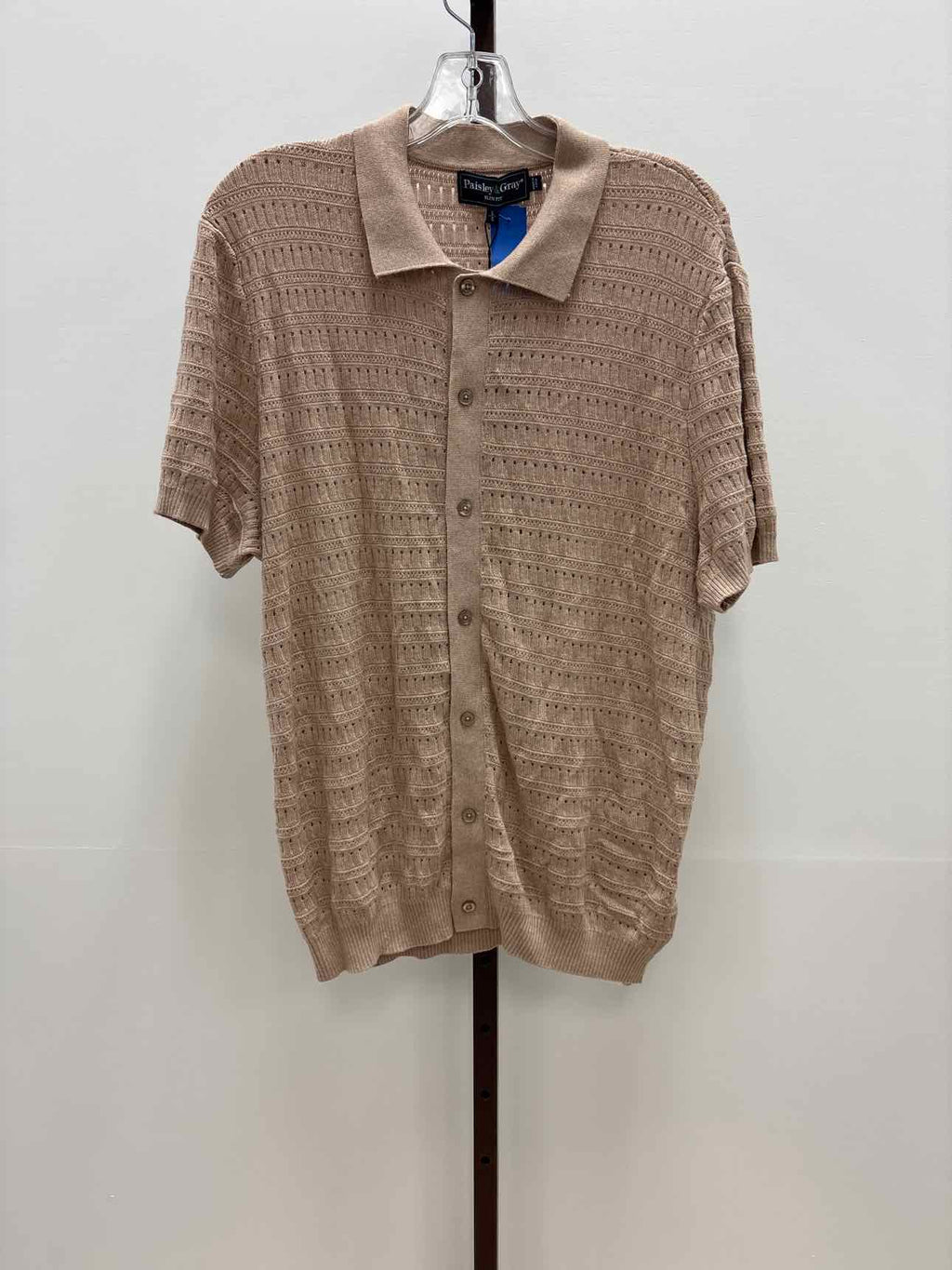 Paisley & Gray Size L Tan New MENS Polo