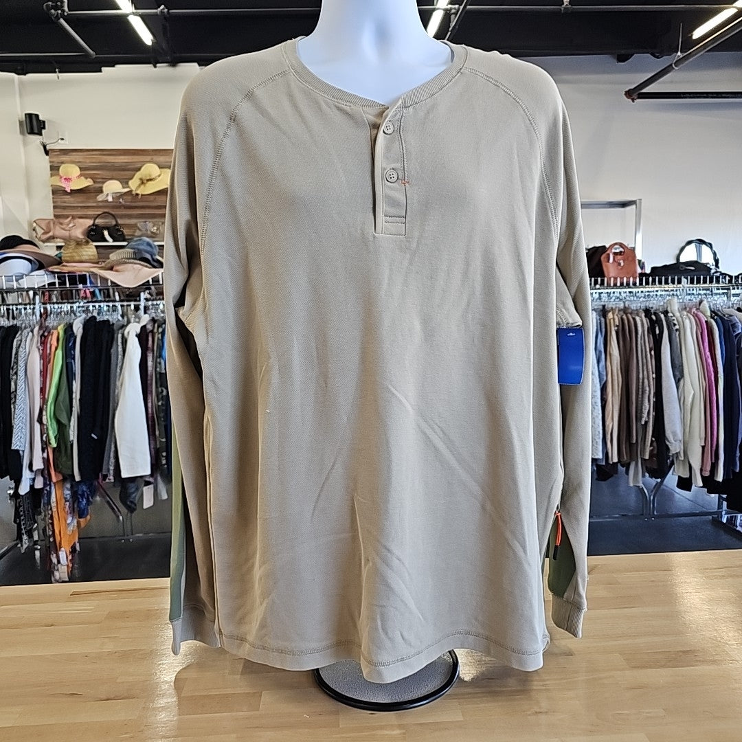 Bass Outdoor Size L Tan MENS Long Sleeve Shirt