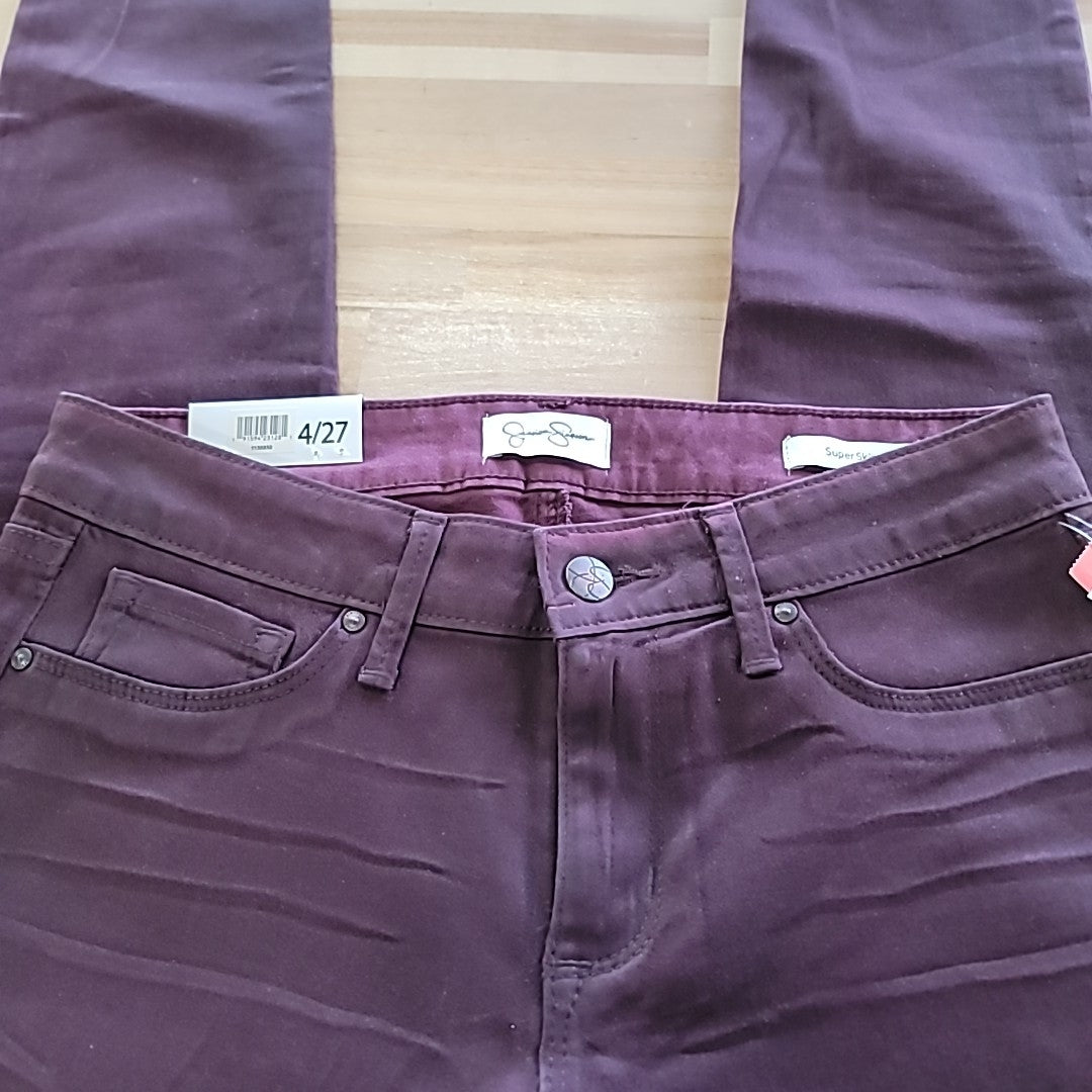 Jessica Simpson Size 4 Purple Skinny Jeans NWT