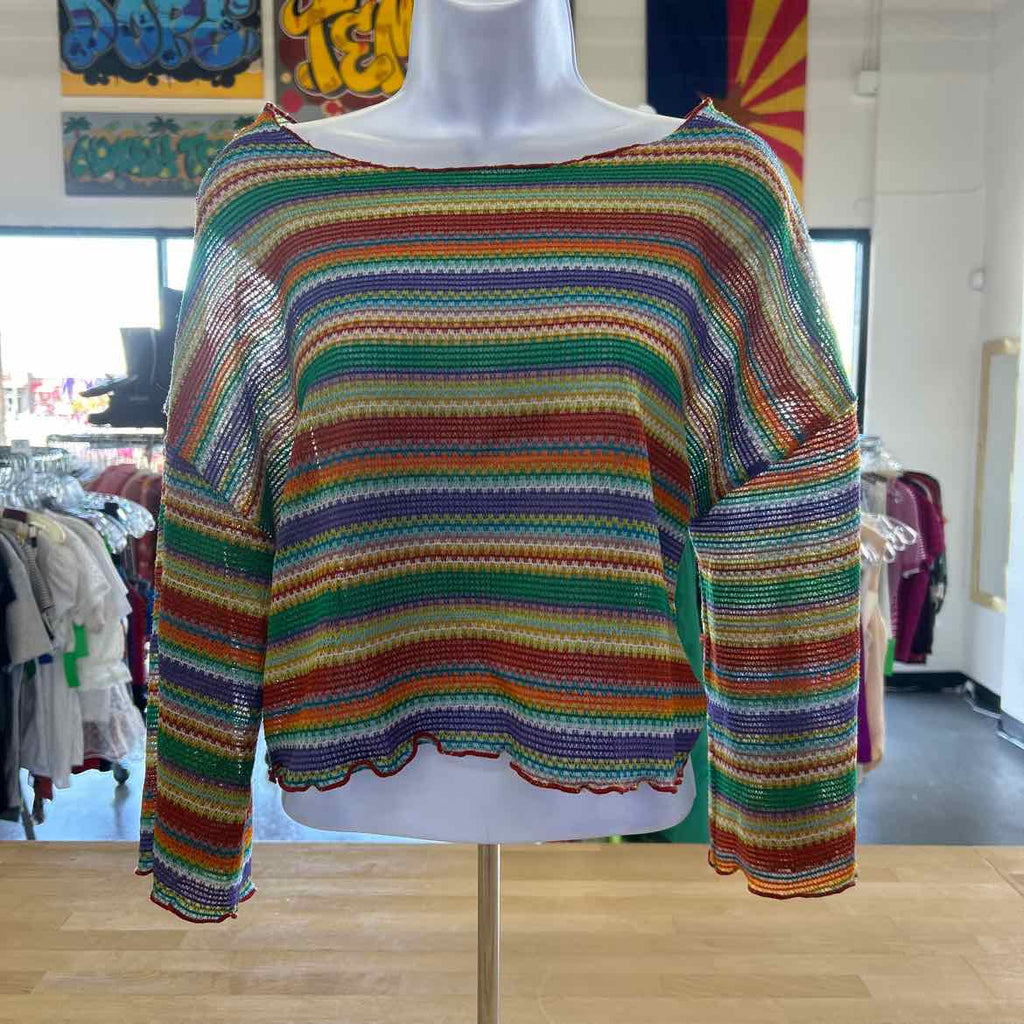 Green Cove Size M/L Rainbow Preloved T-Shirt LS