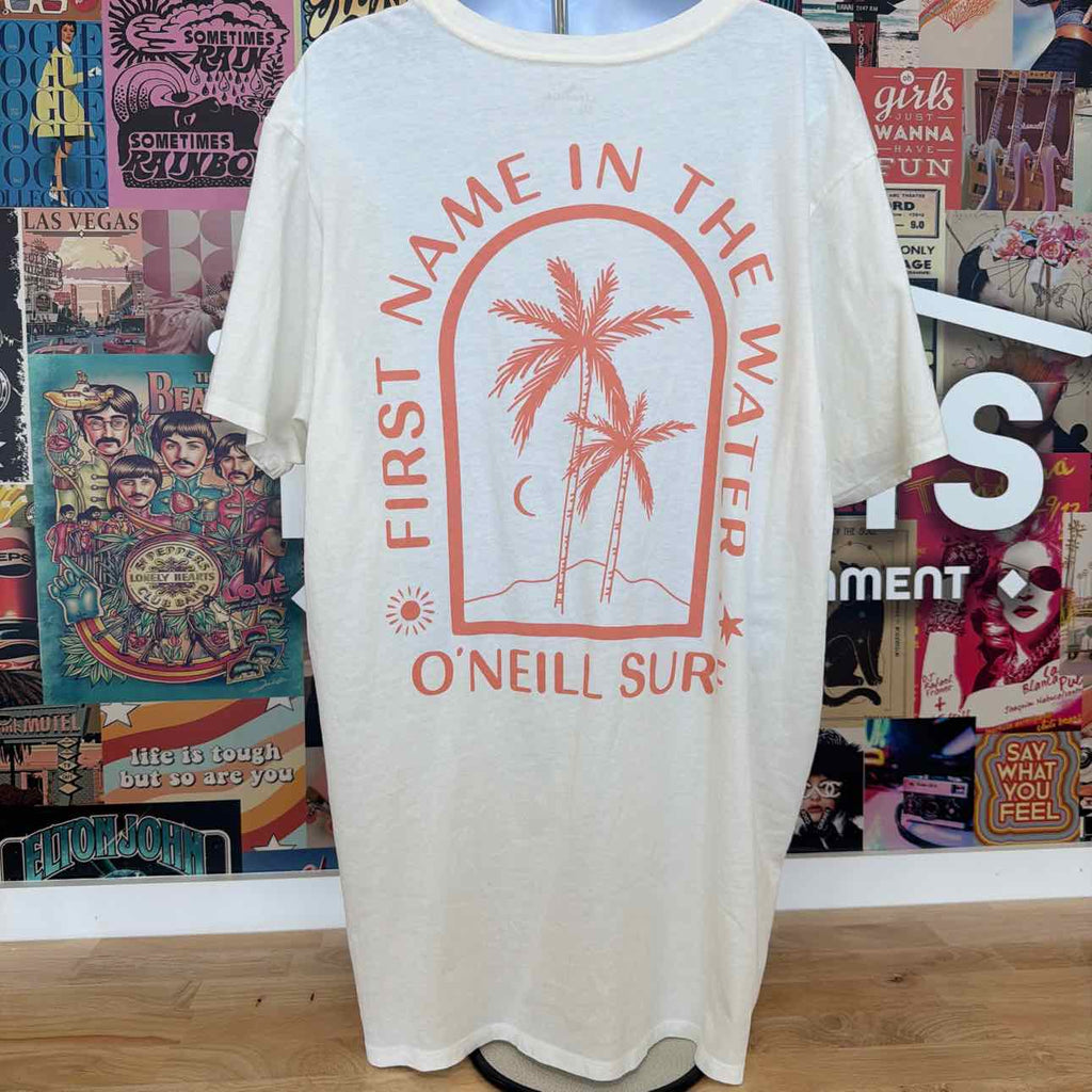 O'Neil Size XXL Byron Palms Cotton Crewneck T-Shirt
