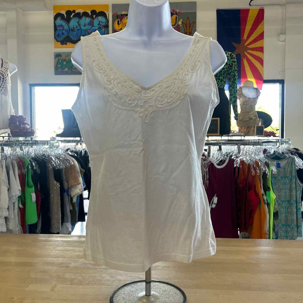 Ann Taylor Size M White Preloved Tank