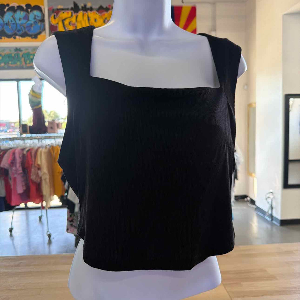 FP Beach Size L Black Preloved Tank
