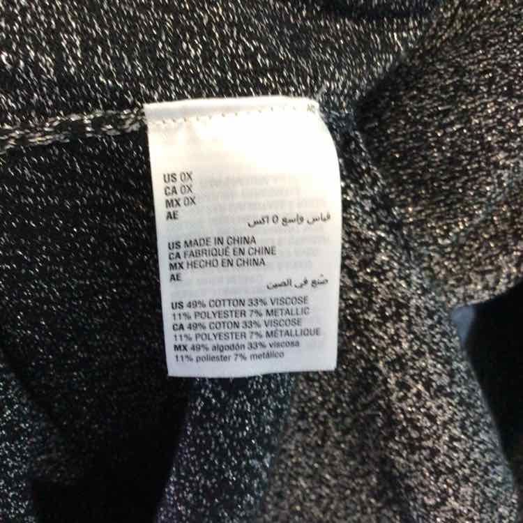 INC Size ox black metallic Sweater
