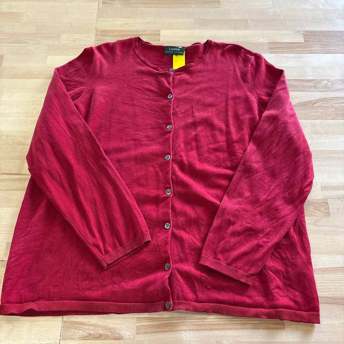Ralph Lauren Size L Red Cardigan