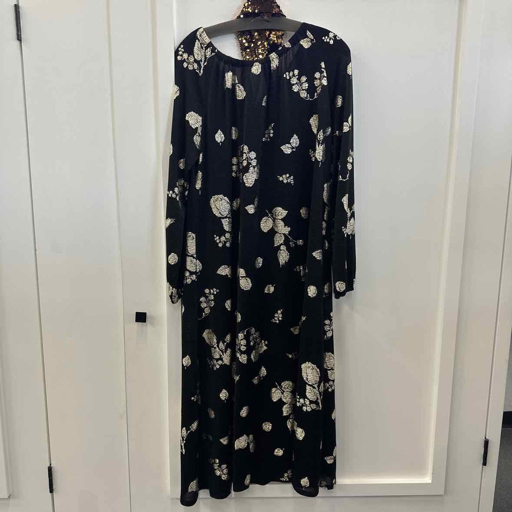 LulaRoe Size L Black & Gold Dress