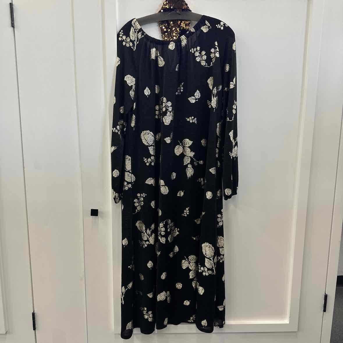 LulaRoe Size L Black & Gold Dress