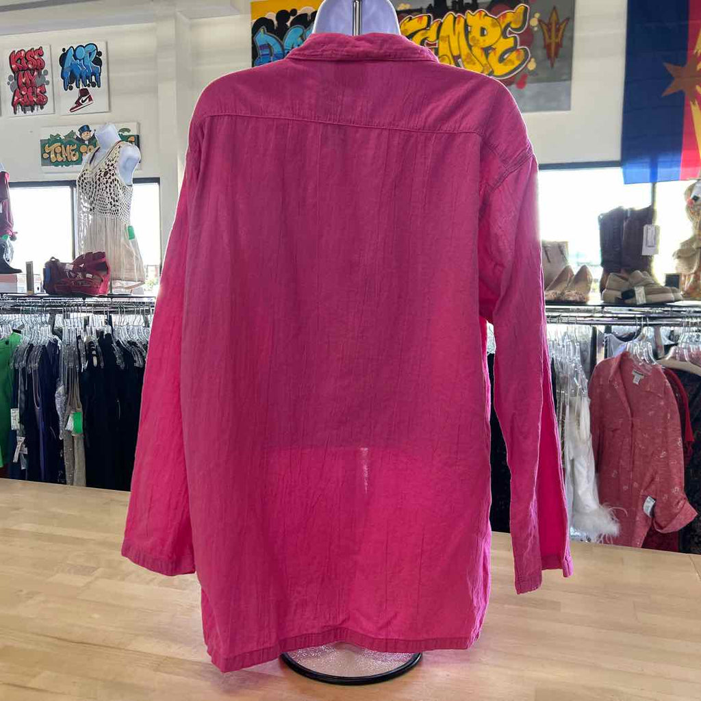 C.M.C Size M Pink Cotton Preloved Button Down LS