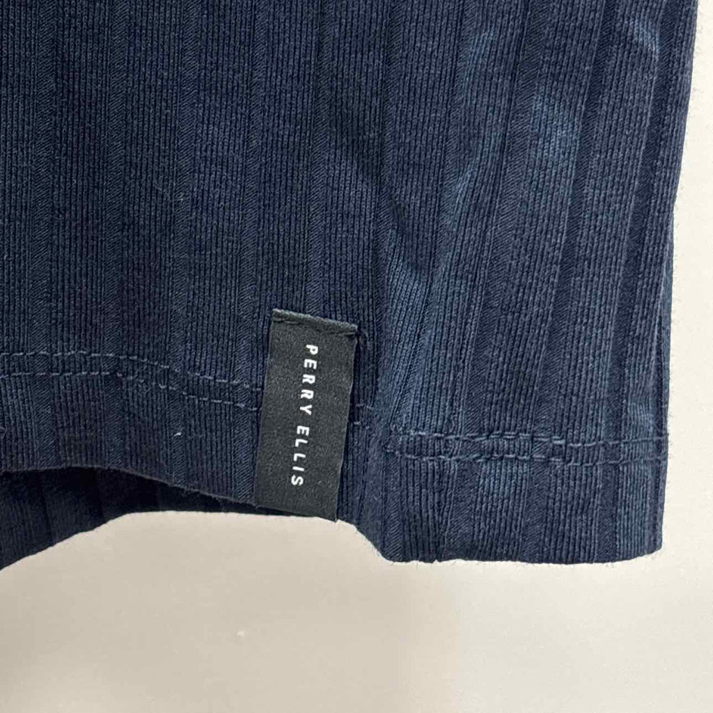 Perry Ellis Size L Men's Rib Knit Crew Neck T-shirt