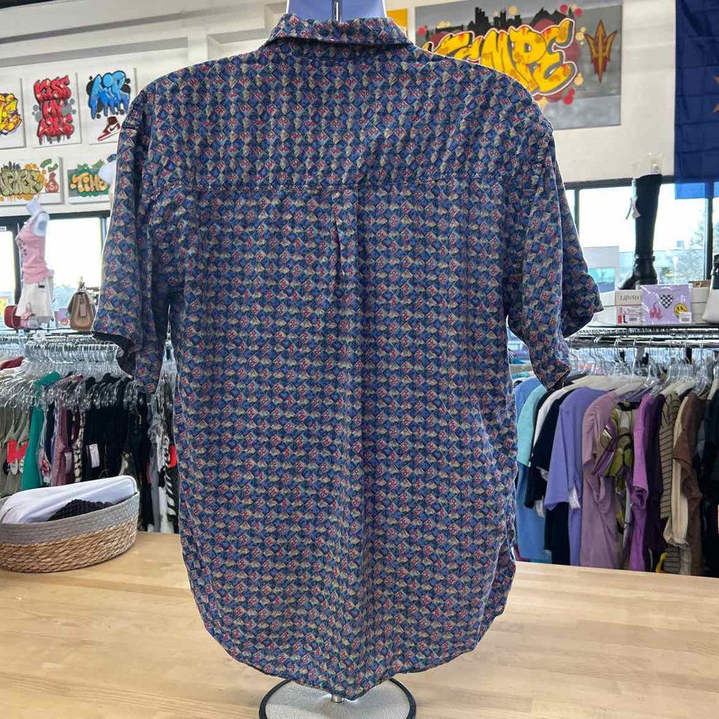 Rinnovato Size M Blue Preloved MENS Button Down Shirt
