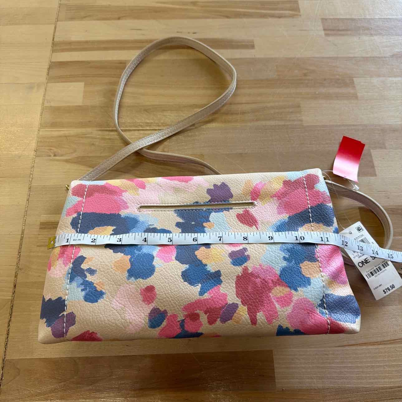 Style & Co Whipstitch East West Flap Crossbody- Dream Dye P