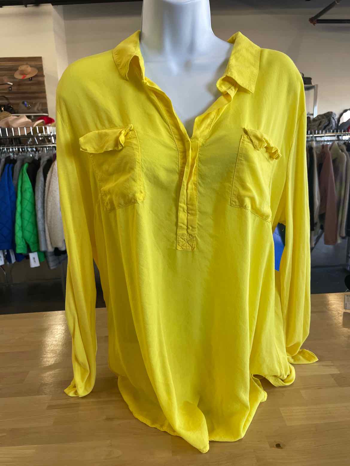 ANA Size XL Yellow Blouse