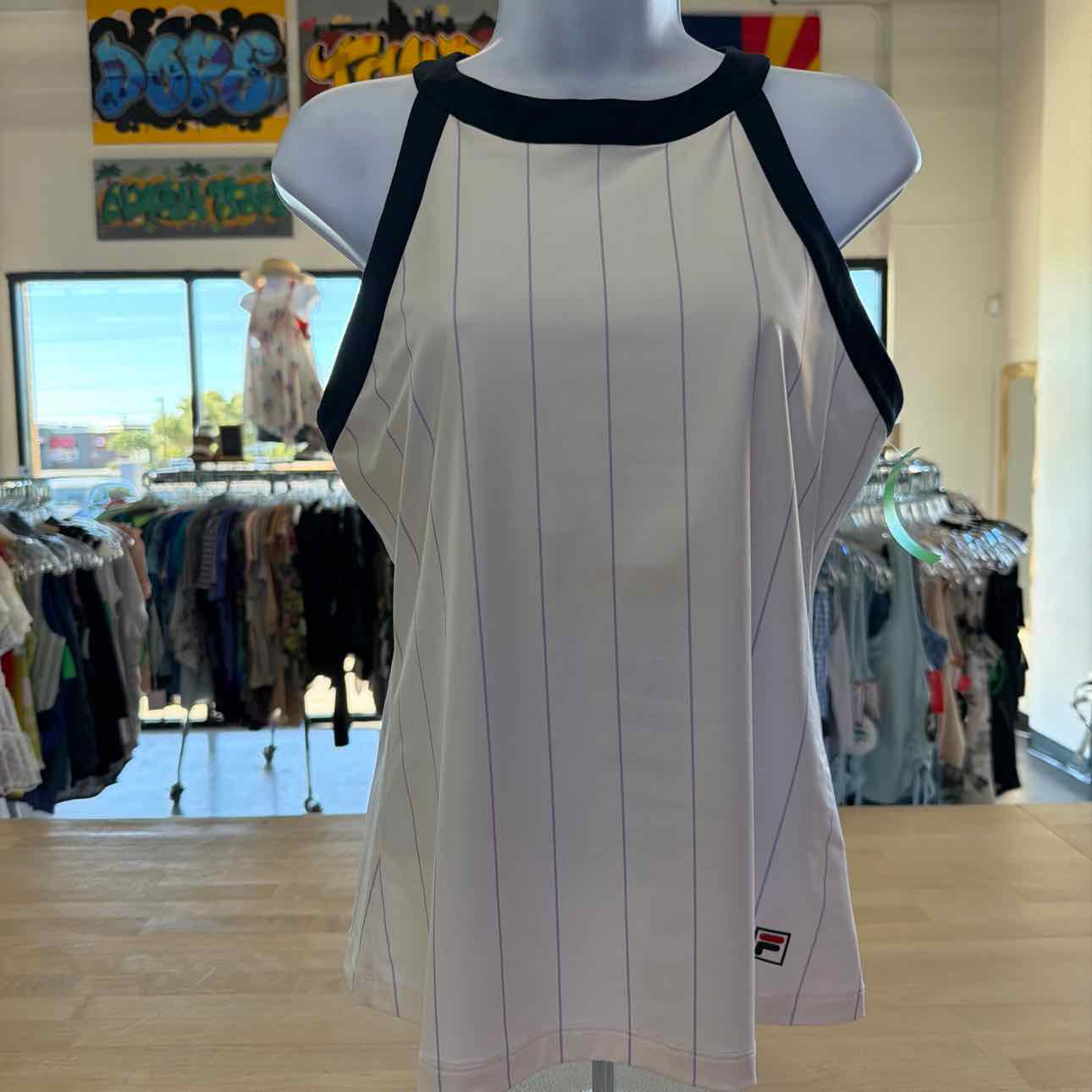 Fila Size M White Preloved Athletic Tank