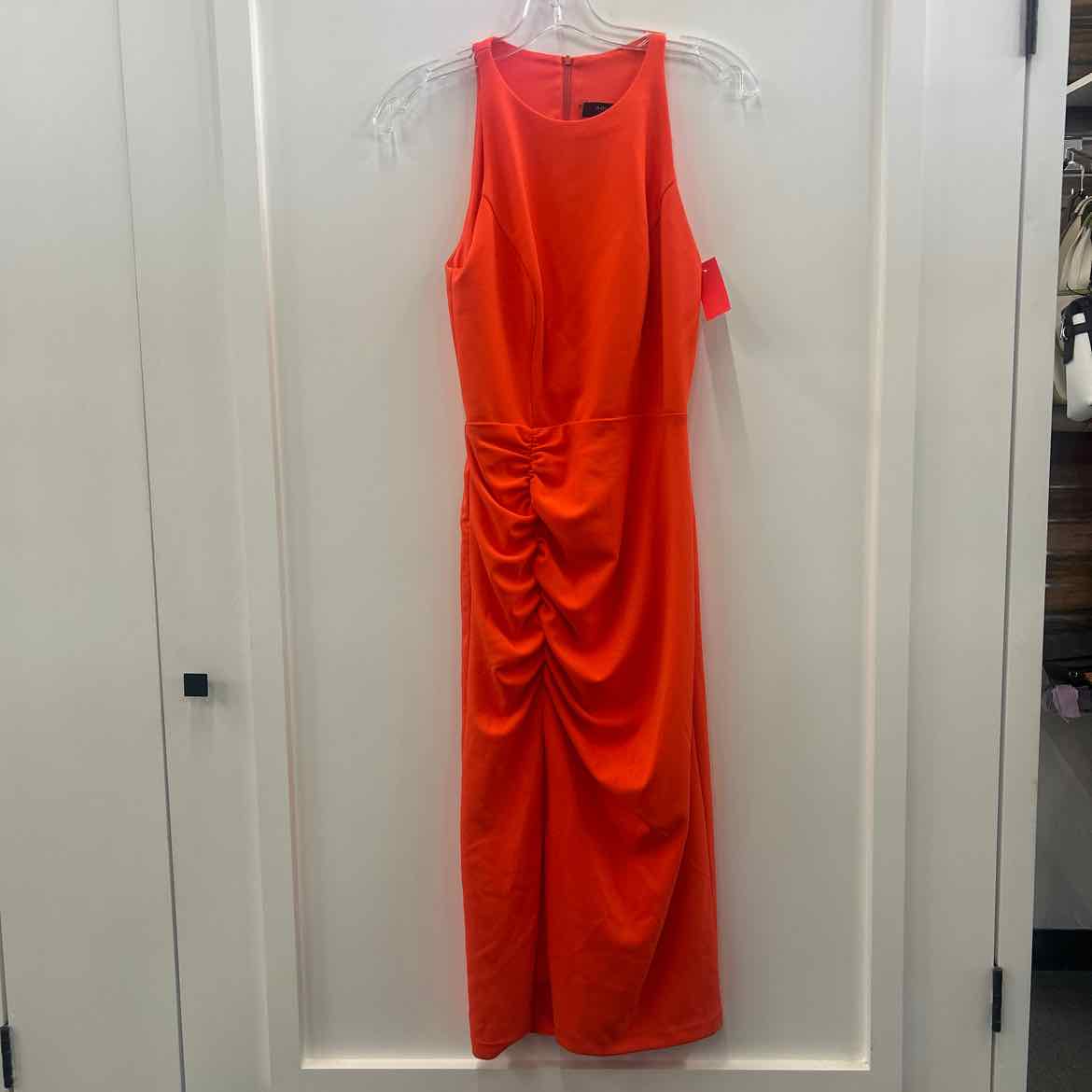 Aqua Size 4 Orange Halter Cut-Out Cocktail and Party Dress NWT