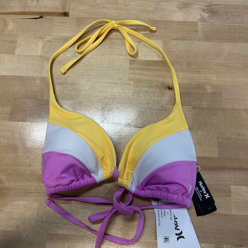 Hurley Size S Summer Block Tri Womens Bikini Top