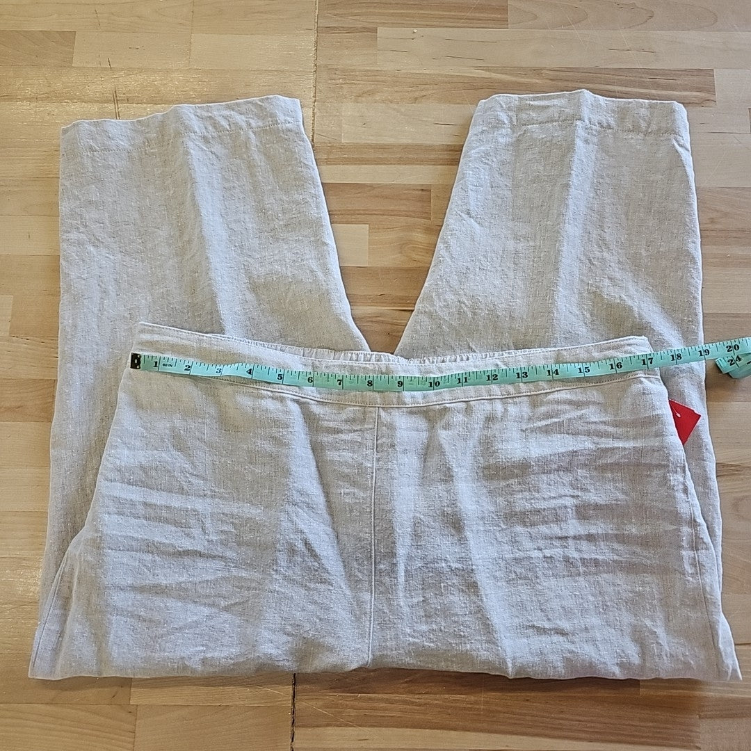 Chico's Size 2 (L) Beige Linen Preloved Pants