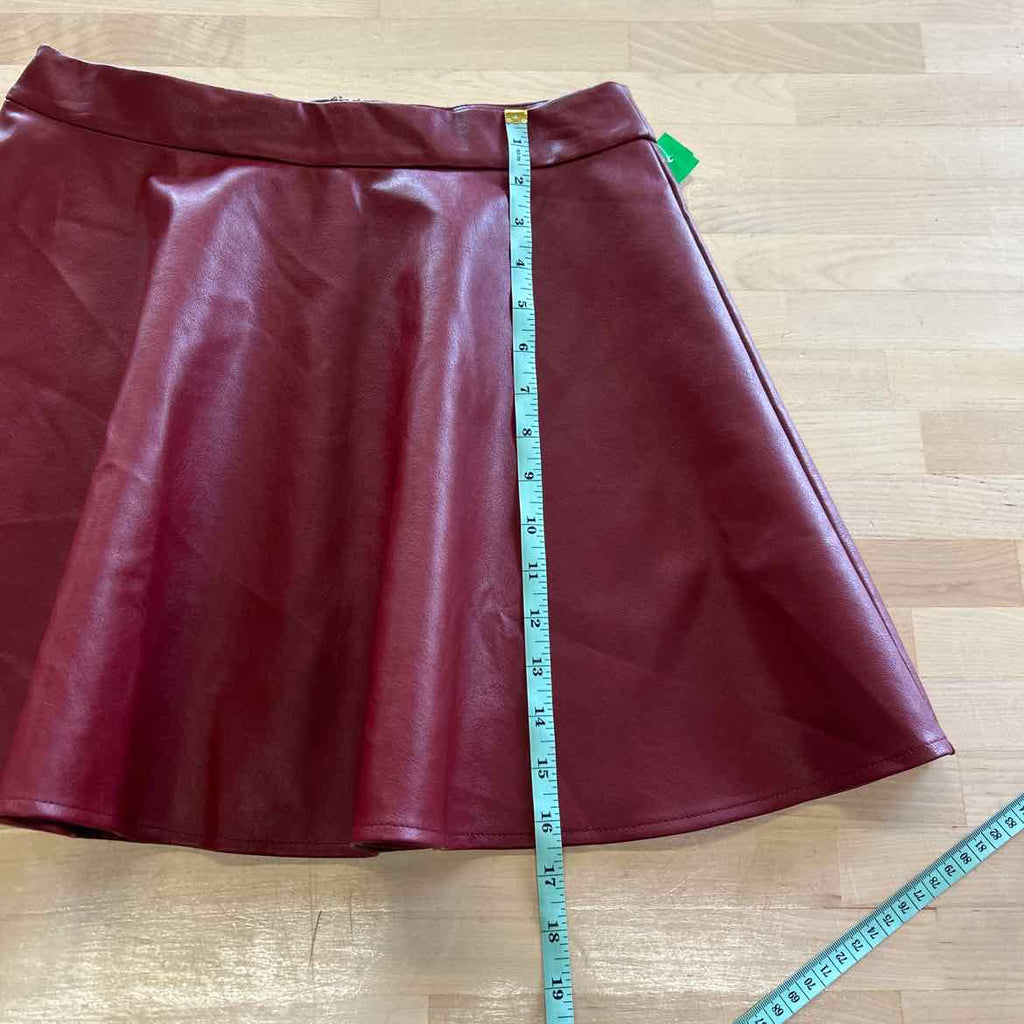 VICI Size M Red Leather Preloved Skirt