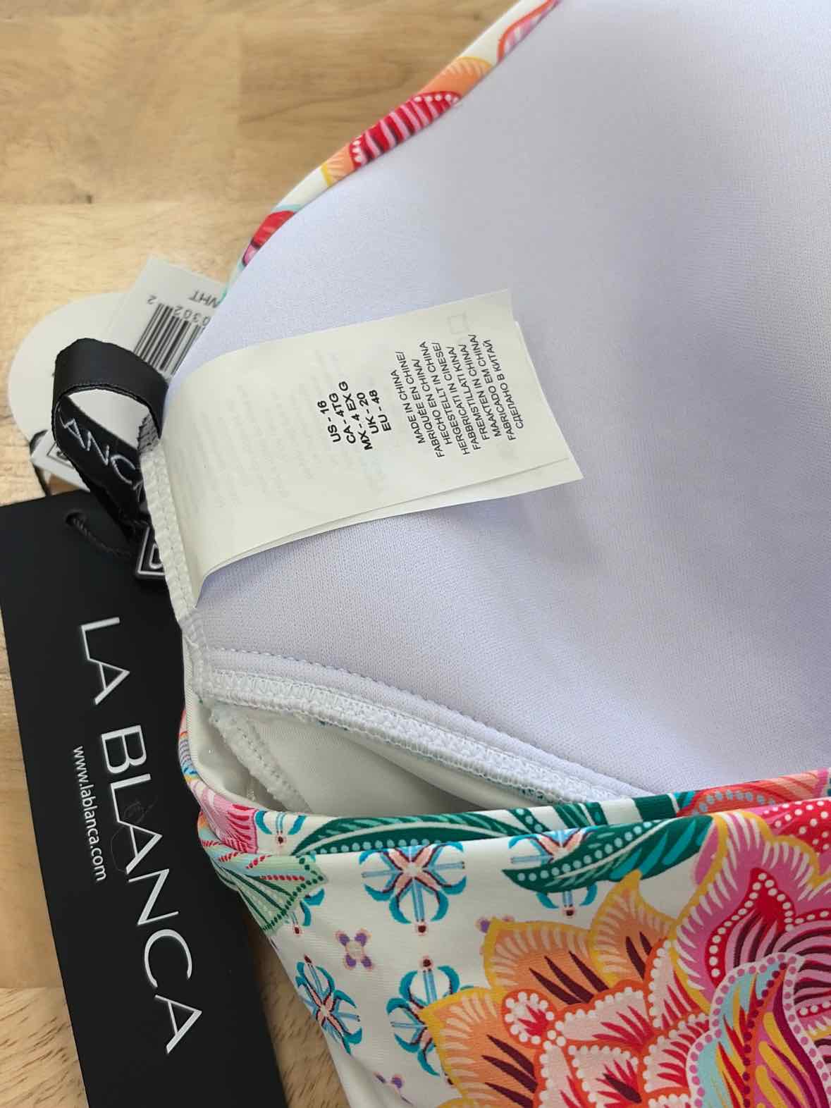La Blanca Size 16  Rivera Resort Halter Goddess Tankini white