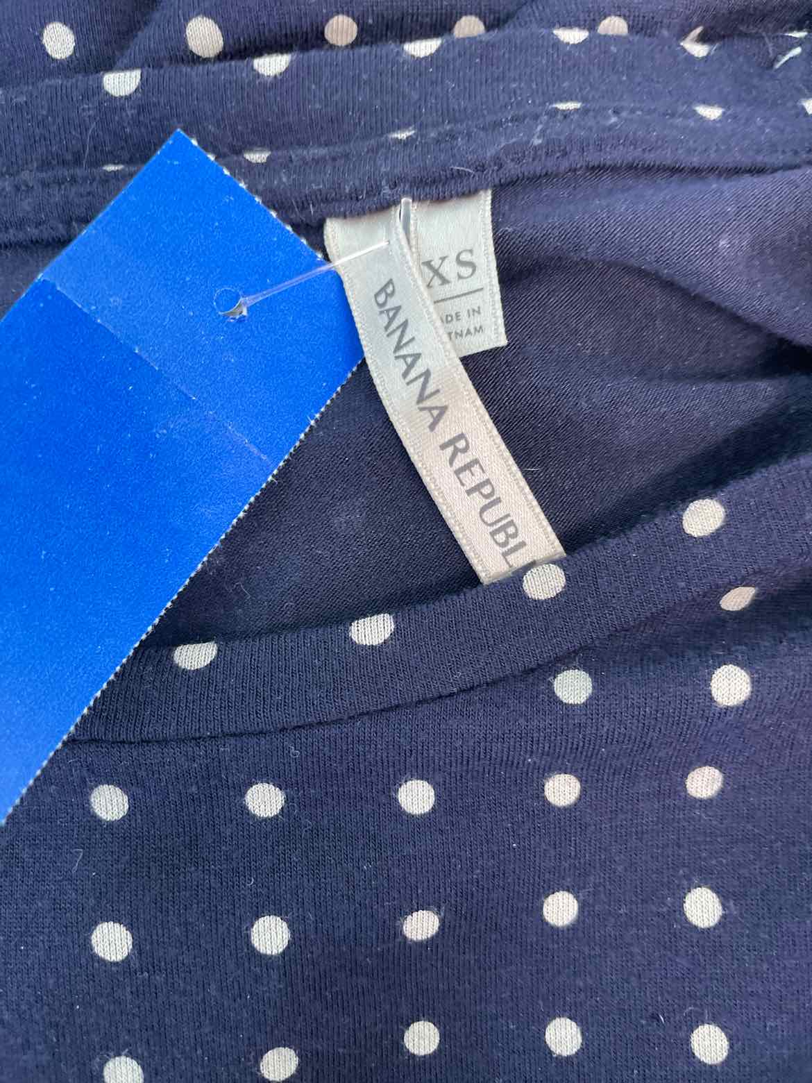 Banana Republic Size XS White and Blue T-shirt