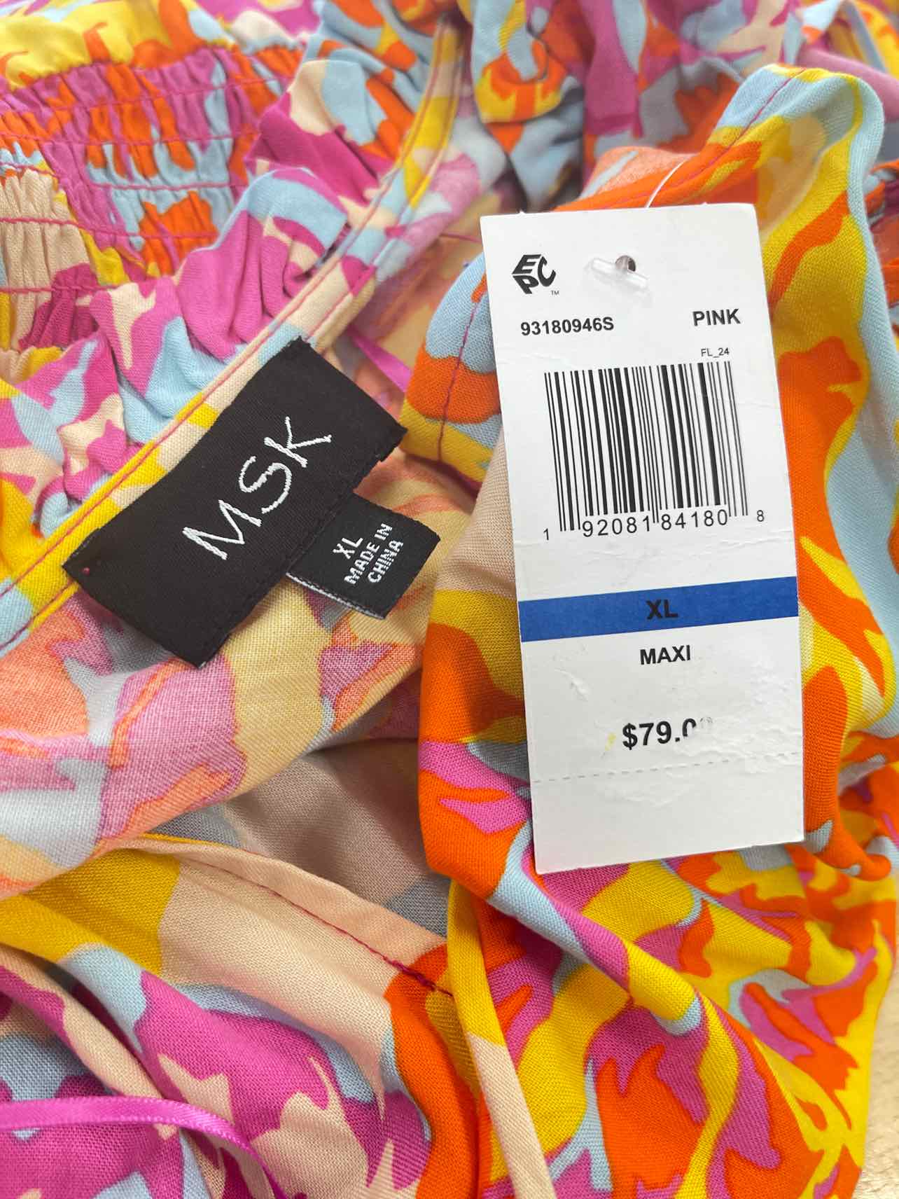 MSK Size XL Pink New Dress