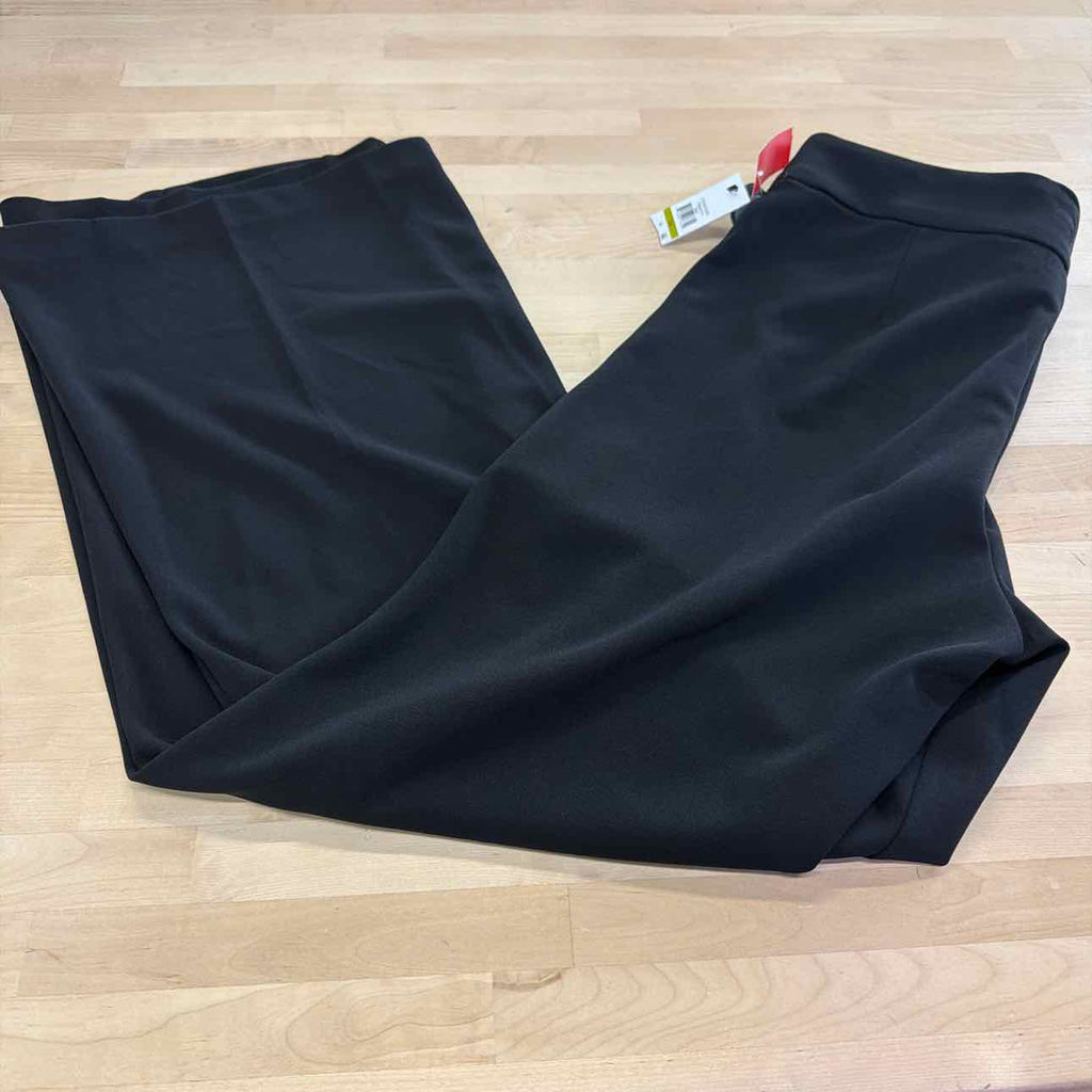 Dkny Women's High Rise Wide Leg Career Pants, Black
