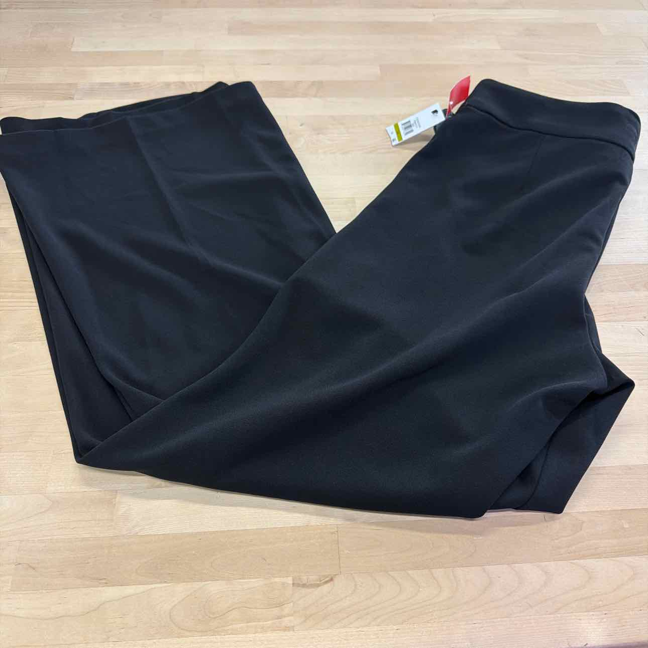 Dkny Women's High Rise Wide Leg Career Pants, Black