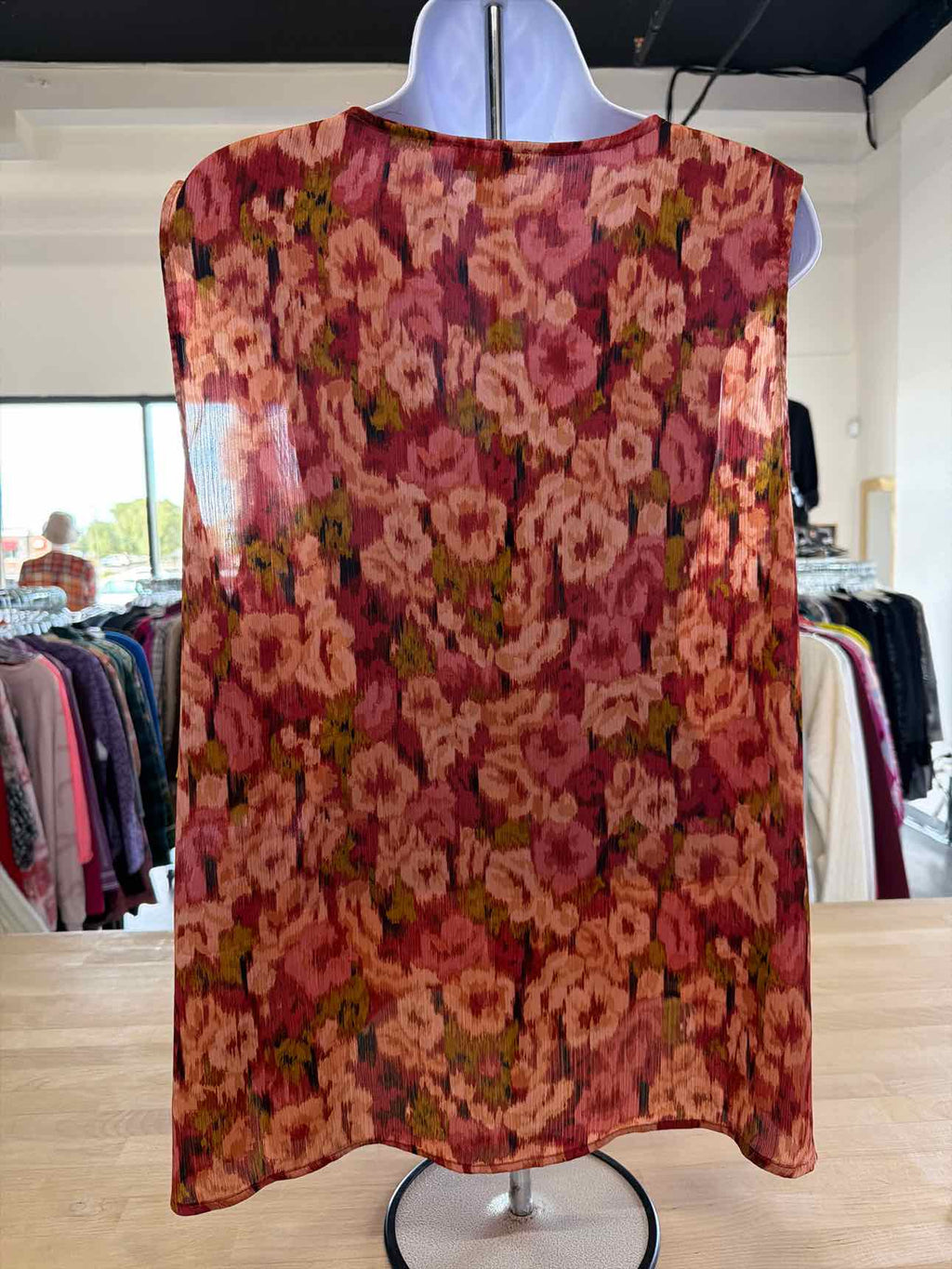 Vince Camuto Size XL Orange Sleeveless