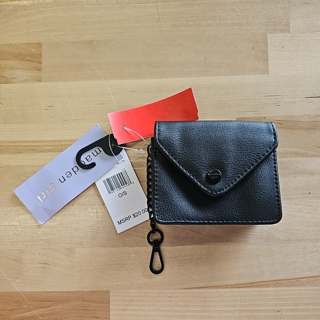 Madden Girl Penny Square Snap Wallet - Black