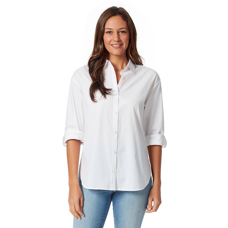 Gloria Vanderbilt Size L White New Button Down Shirt