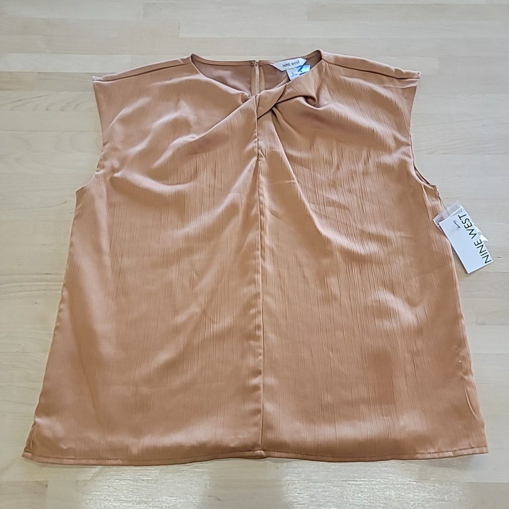 Nine West Size L Tan Blouse
