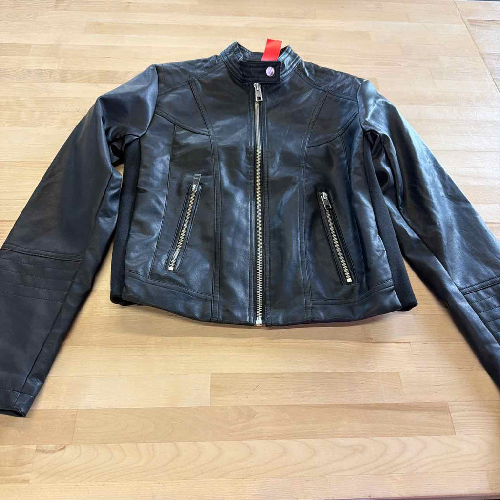 Miss Posh Size XS Black Leather Preloved Jacket