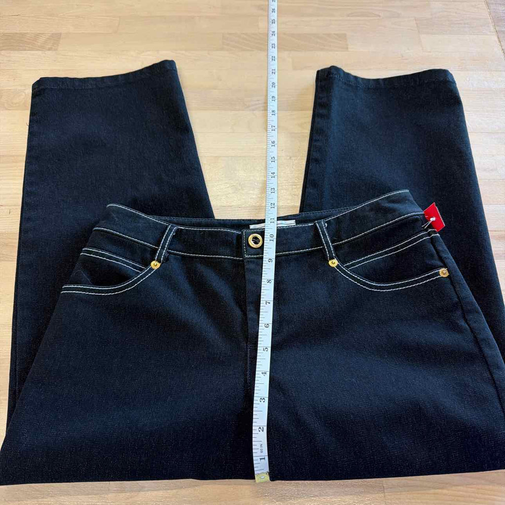 St. John Size 4 Black Denim Used Jeans