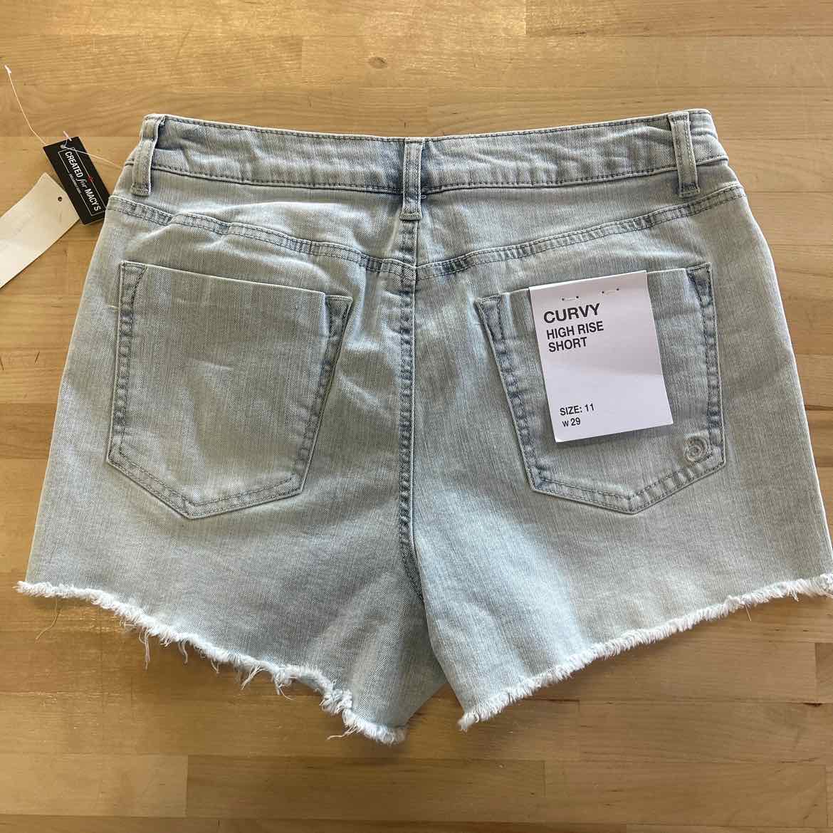 Indigo Rein Juniors' Embroidered Floral Frayed-Hem Denim Shorts - Light Blue