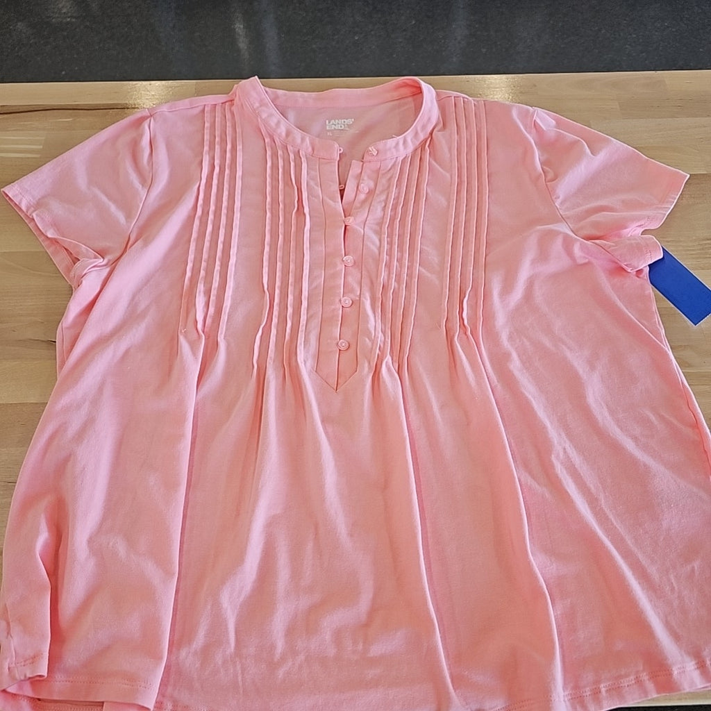 Lands End Size XL Pink Blouse
