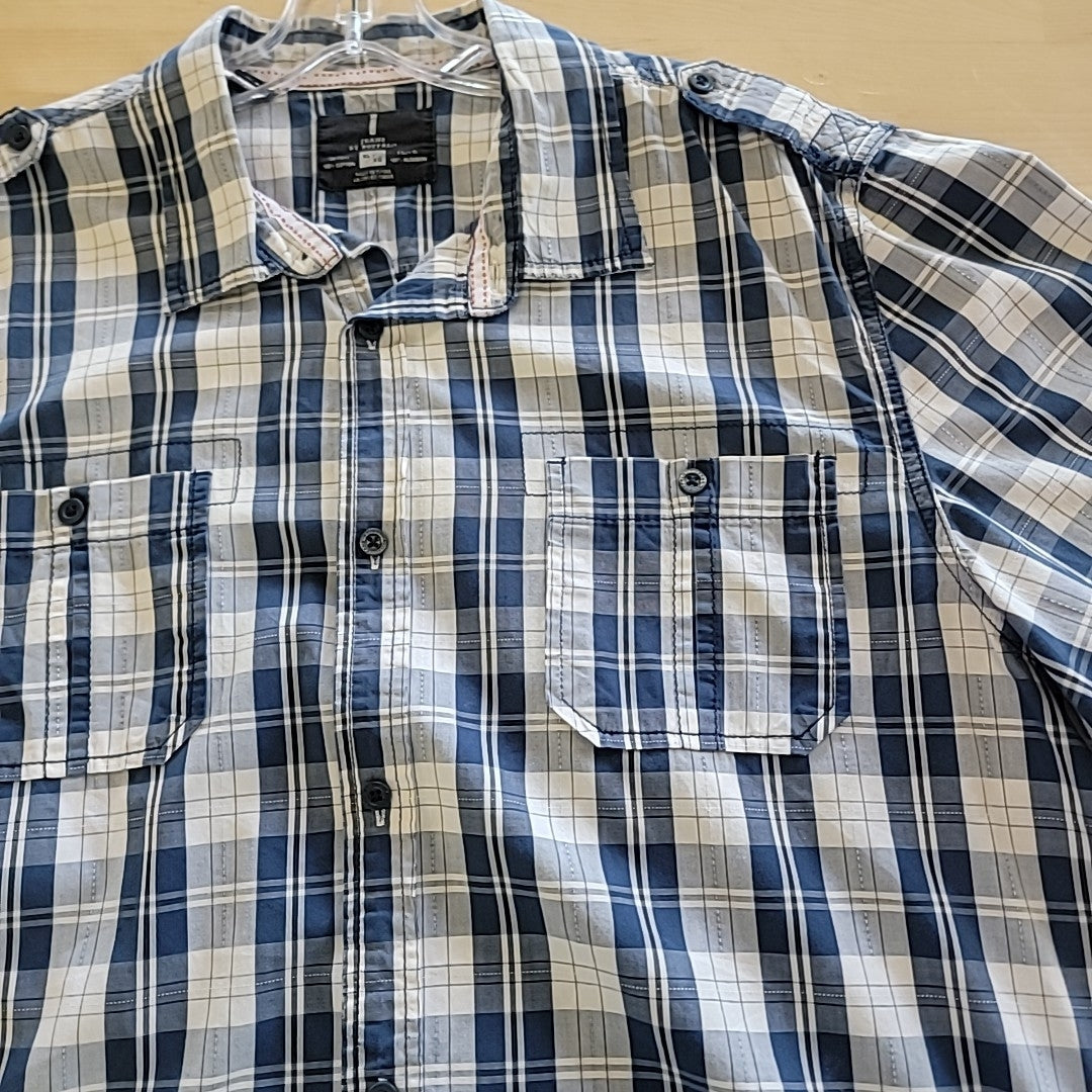Buffalo Men's Size XL Blue MENS Button Down Shirt