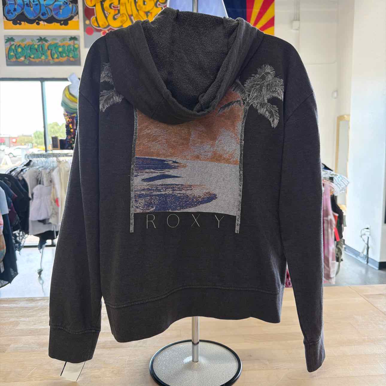 Roxy Women's Sweet Rhythm Full up Fleece Jacket, in Phantom, Size Small