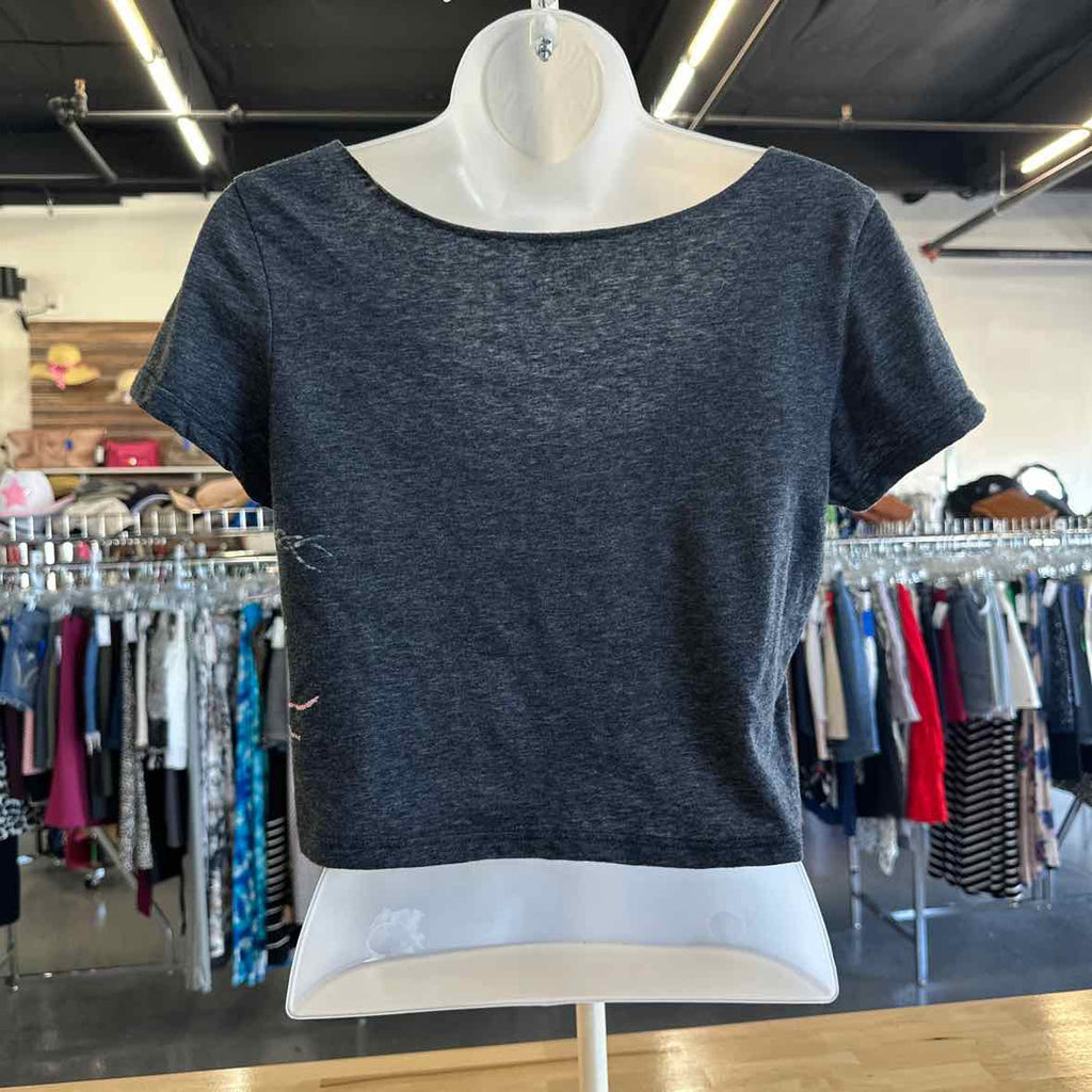 American Eagle Size XS Gray Crop Top
