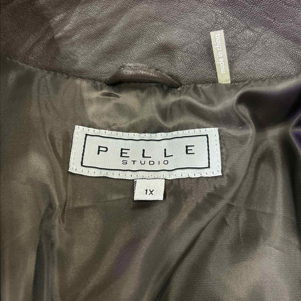 Pelle Studio Size 1X Brown Leather Jacket